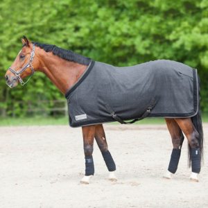 Waldhausen Abschwitzdecke Comfort Esperia Two Fleecedecke Magnet/Schwarz 155 cm | kavalio - für mich und mein Pferd