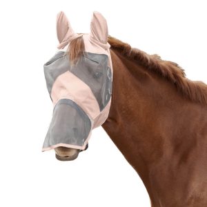 Waldhausen Fliegenmaske Premium mit Ohren- und Nasenschutz Hellrosa Pony | kavalio - für mich und mein Pferd