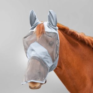 Waldhausen Fliegenmaske Premium mit Ohren- und Nasenschutz Silbergrau Pony | kavalio - für mich und mein Pferd
