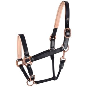 Waldhausen Lederhalfter X-Line Rosé Schwarz WB | kavalio - für mich und mein Pferd