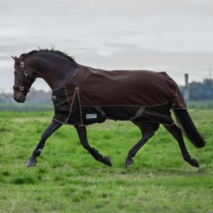 Waldhausen Outdoordecke 0g Comfort Fleece Regendecke Kastanienbraun/ Schwarz 125 cm | kavalio - für mich und mein Pferd