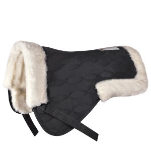 Waldhausen Sattelkissen mit Synthetik-Fell Schwarz/Natur WB | kavalio - für mich und mein Pferd