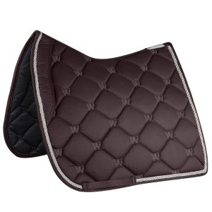 Waldhausen Schabracke Valencia Sattelunterlage Kastanienbraun/Silber Dressur | kavalio - für mich und mein Pferd