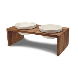 Wolters Doppelnapf Gohan Futterstation Hund Teak 2 x 400ml | kavalio - für mich und mein Pferd