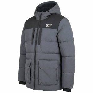 Reebok Parka Puffer Herren Winterjacke RBO14970-Charcoal