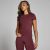 MP Damen Tempo Body Fit Kurzarm-T-Shirt – Dunkle Beere – XS