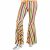 Hippie Rainbow Striped Flares Damen Hose 9907390 Gr. Größe:S