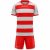 Givova Rugby Set Trikot mit Shorts grau/rot Gr. XL