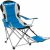 KIRKJUBØUR® „Asgard“ gepolsterter Campingstuhl mit Fußteil blau Gr. Größe:Einheitsgröße