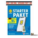 Lidl Connect Starterpaket: 10€ Startguthaben für unschlagbare 2,99€ inkl. Versand!