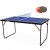 MUWO Indoor faltbare Mini Tischtennisplatte 137 x 76 cm blau Gr. Größe:Einheitsgröße